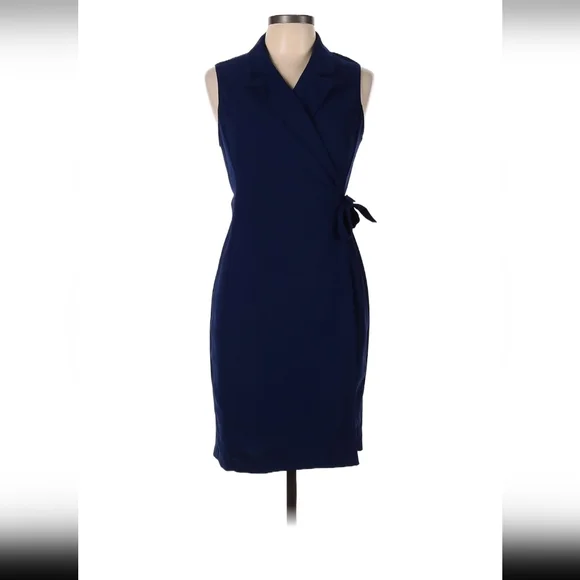 Amanda Uprichard Blue Wrap dress, Large - Picture 1 of 3